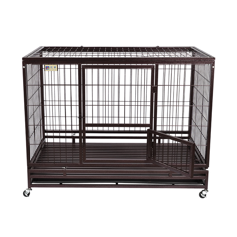 Gaiola de cachorro de tubo quadrado de ângulo reto