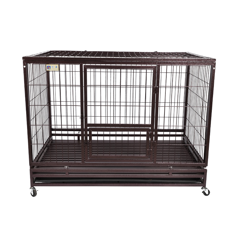 Gaiola de cachorro de tubo quadrado de ângulo reto