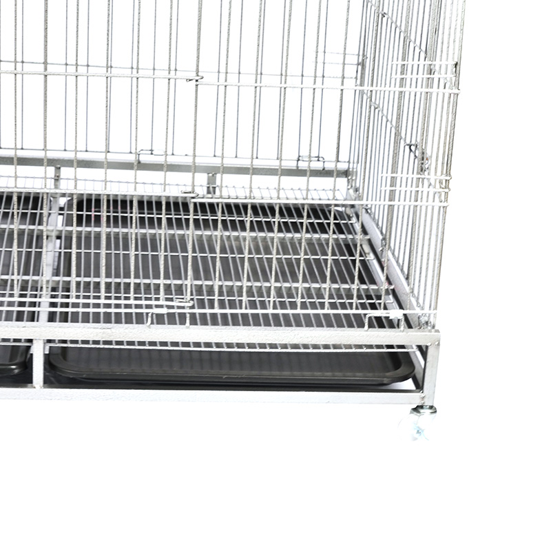 Gaiola de cachorro dobrável de arame de metal grande