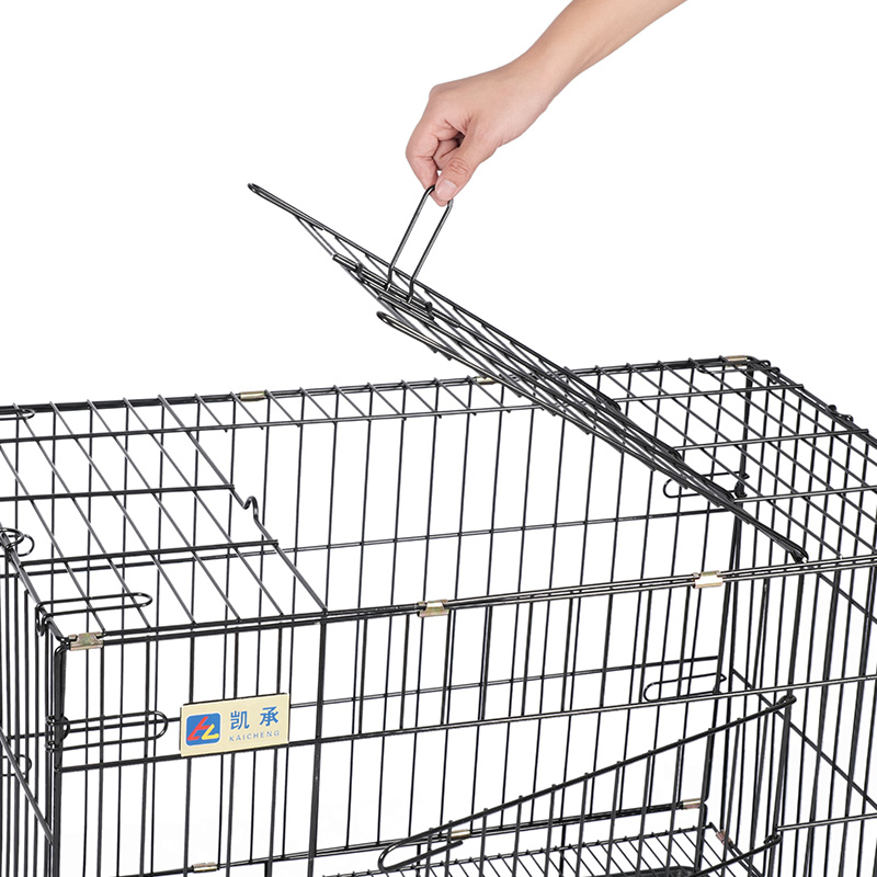 Crata de cão dobrável de metal para filhotes
