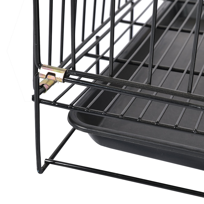Crata de cão dobrável de metal para filhotes