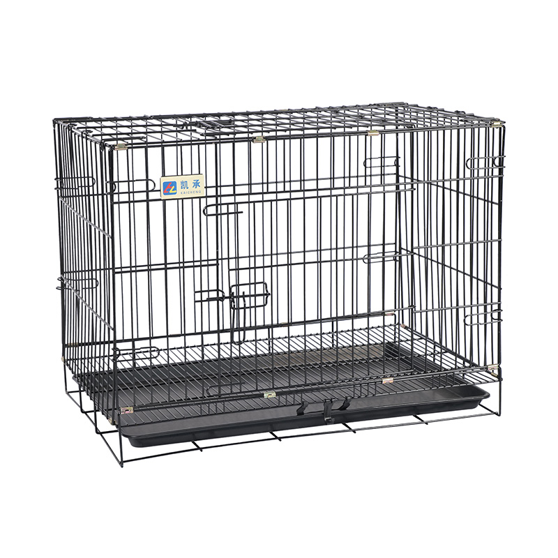Crata de cão dobrável de metal para filhotes