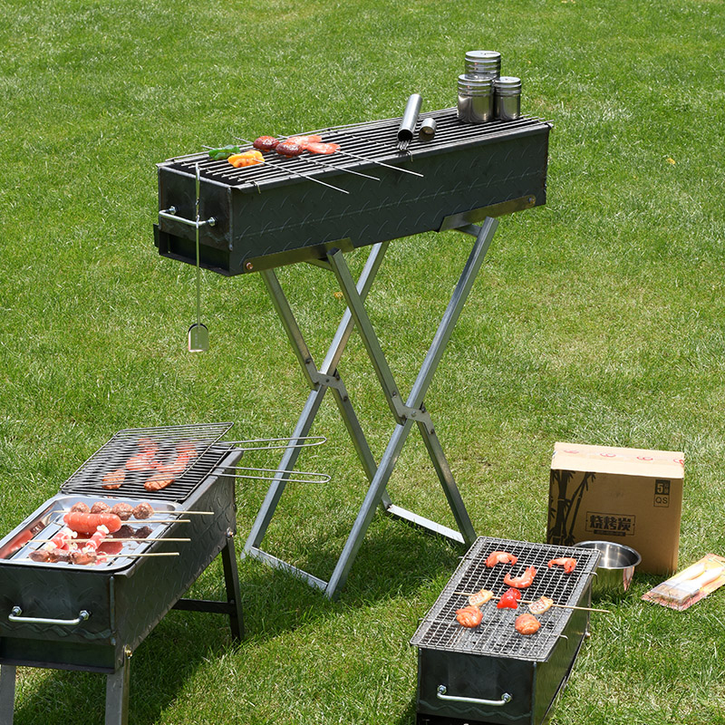 Aço inoxidável dobrável em forma de churrasco em forma de x em forma de X