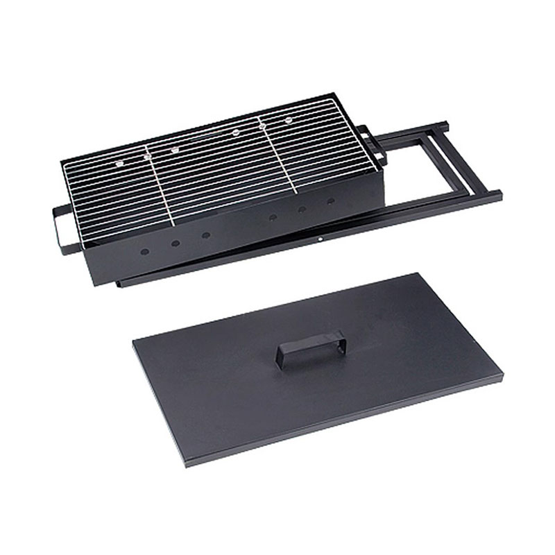 Grill coberta em forma de x