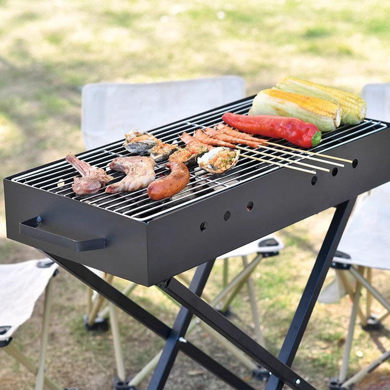 Grill coberta em forma de x