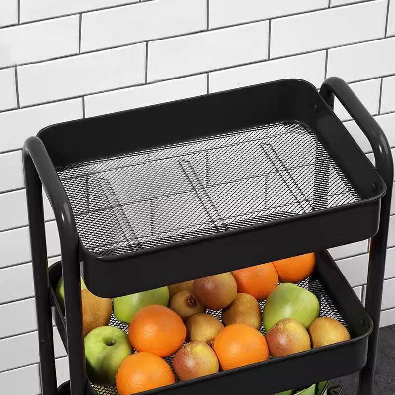 Piso multi-tier duplo manipulação móvel prateleira