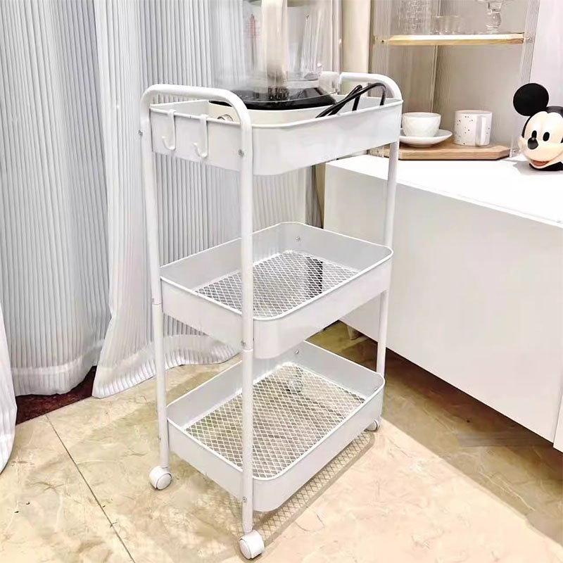 Piso multi-tier duplo manipulação móvel prateleira