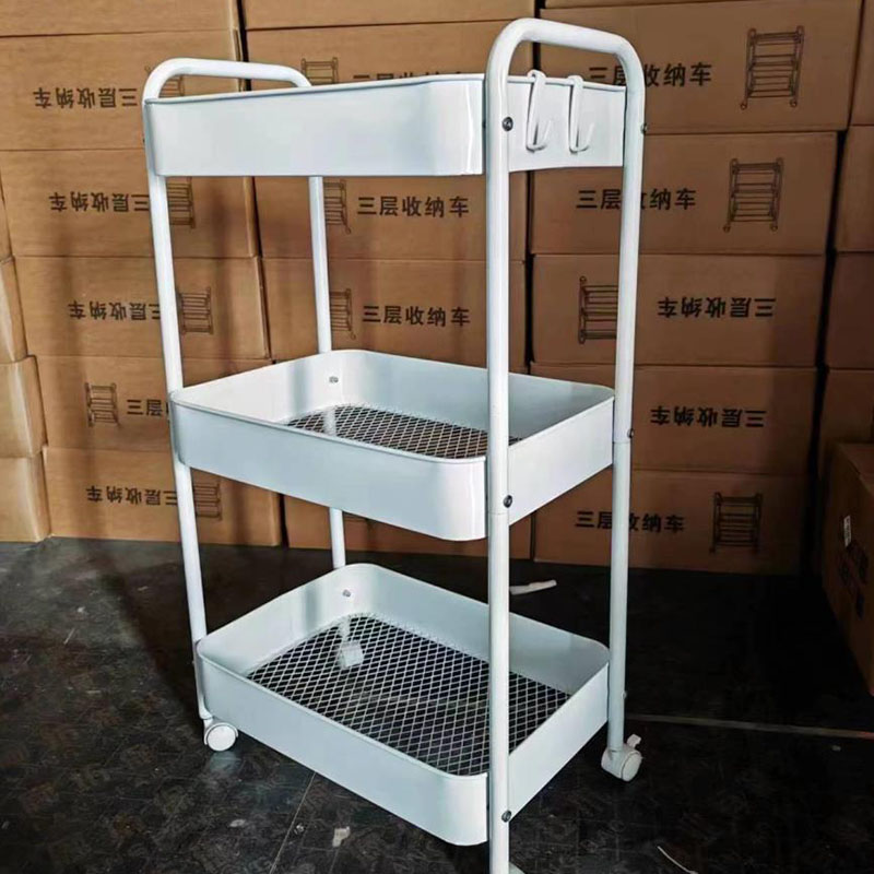Piso multi-tier duplo manipulação móvel prateleira